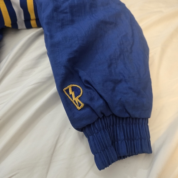 Vintage 90s Pro Player Rams NFL Jacket Big Logo | LA / St. Louis Helmet Embroide - Picture 4 of 8